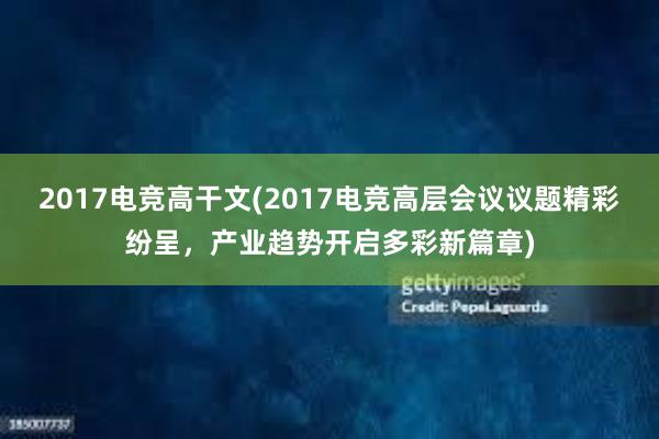 2017电竞高干文(2017电竞高层会议议题精彩纷呈，产业趋势开启多彩新篇章)