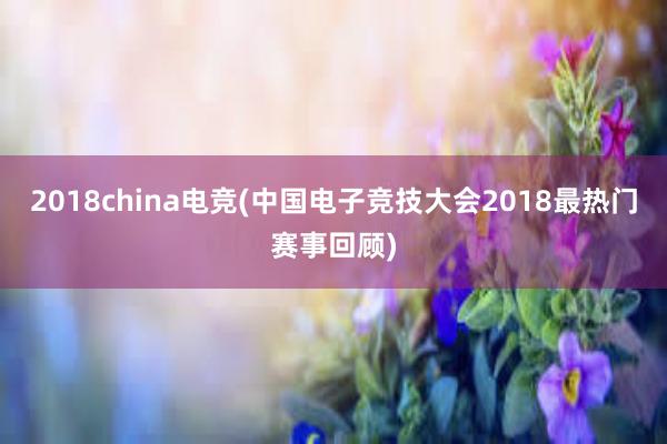 2018china电竞(中国电子竞技大会2018最热门赛事回顾)